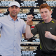 Oscar De La Hoya and “Canelo” Álvarez in 2010. Photo by Damian Dovarganes/AP